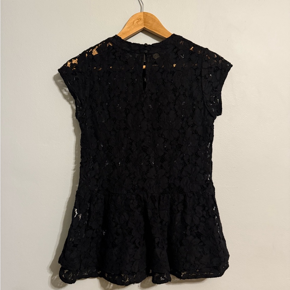 SALE!!! Black Lace Cap Sleeve Elegant Top